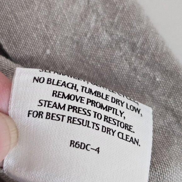 Eileen Fisher Washed Linen Tie Jacket Sz XL Beige Open Front Lagenlook Italian - Picture 6 of 10